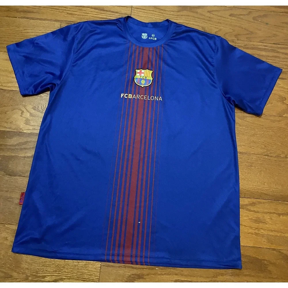 Nike FCB Barcelona Soccer Jersey Men 2XL Blue Red XXL‎ El Cant Del Barca